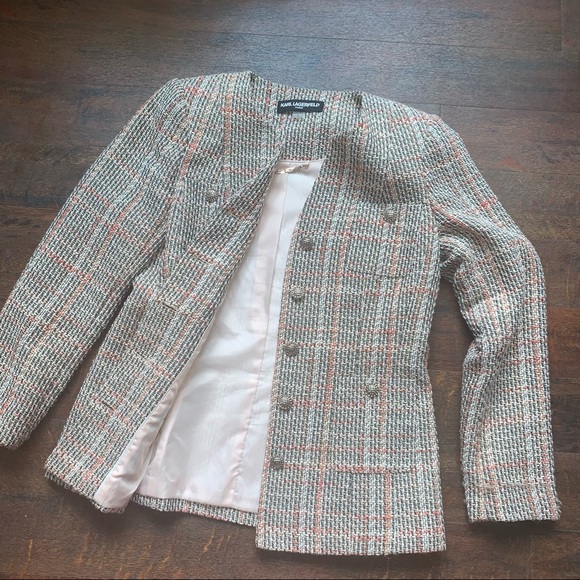 Karl Lagerfeld Nae Tweed Suit Jacket - Picture 6 of 10